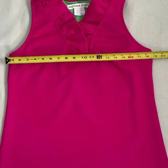 Gretchen Scott Jersey Sleeveless Ruffneck Top size large - Picture 5 of 6